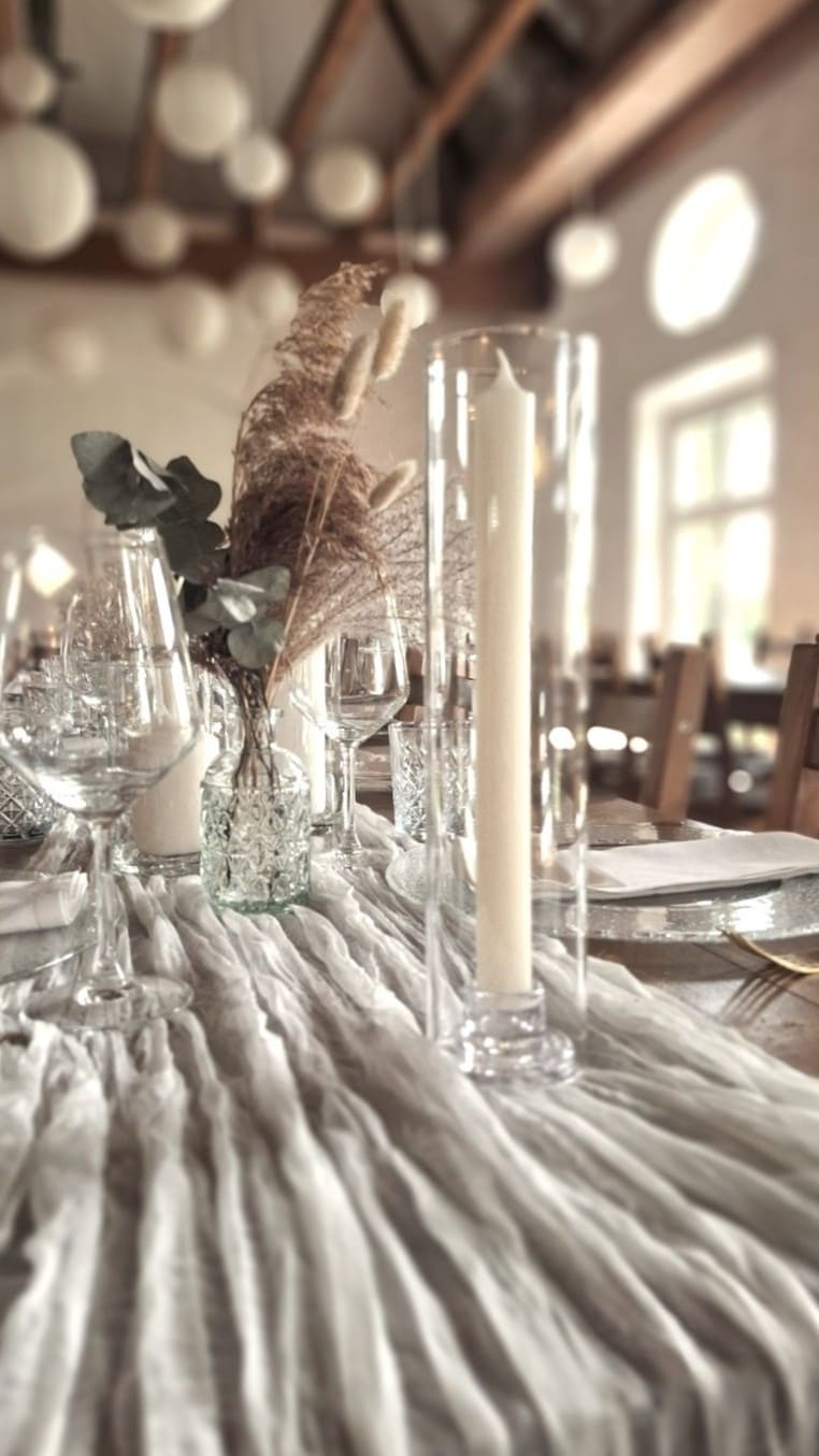 Stabkerzenhalter mit Glaszylinder